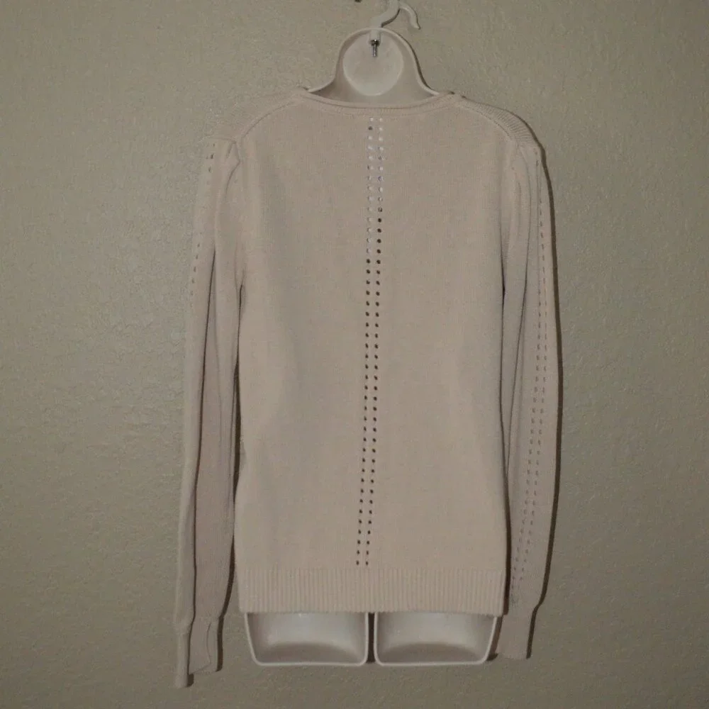NWT $198 Sz S We Are Sundays Crystal Cream Sweater